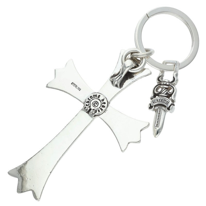 Chrome Hearts Large Cross #5 Dagger Sterling Silver Keyring