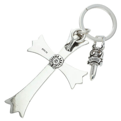 Chrome Hearts Large Cross #5 Dagger Sterling Silver Keyring