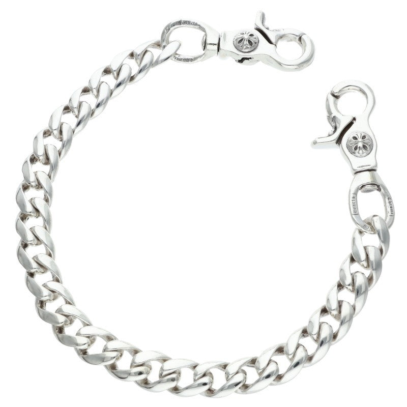 Chrome Hearts 2 Clip Short Classic Silver Wallet Chain
