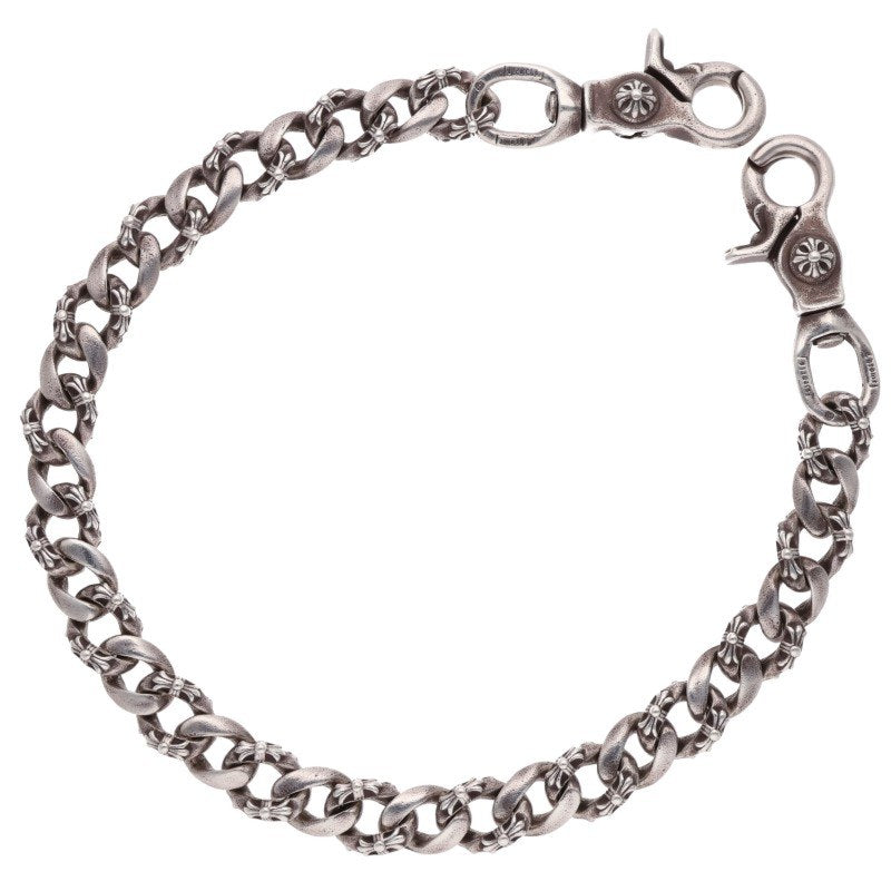 Chrome Hearts Fancy 2-Clip Long Silver Wallet Chain