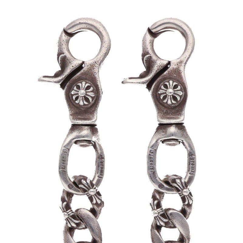 Chrome Hearts Fancy 2-Clip Long Silver Wallet Chain