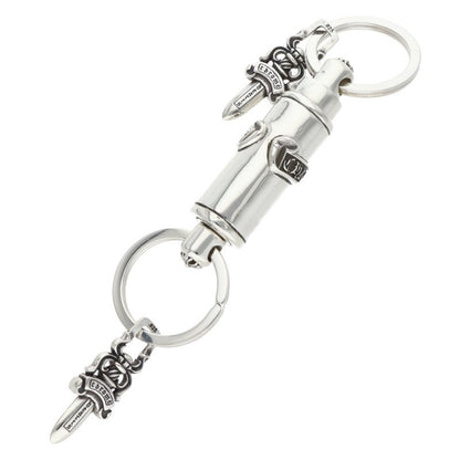 Chrome Hearts Valet Silver Keyring