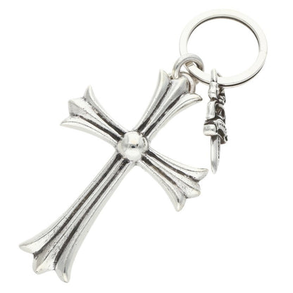 Chrome Hearts Large Cross #5 Dagger Silver Keyring