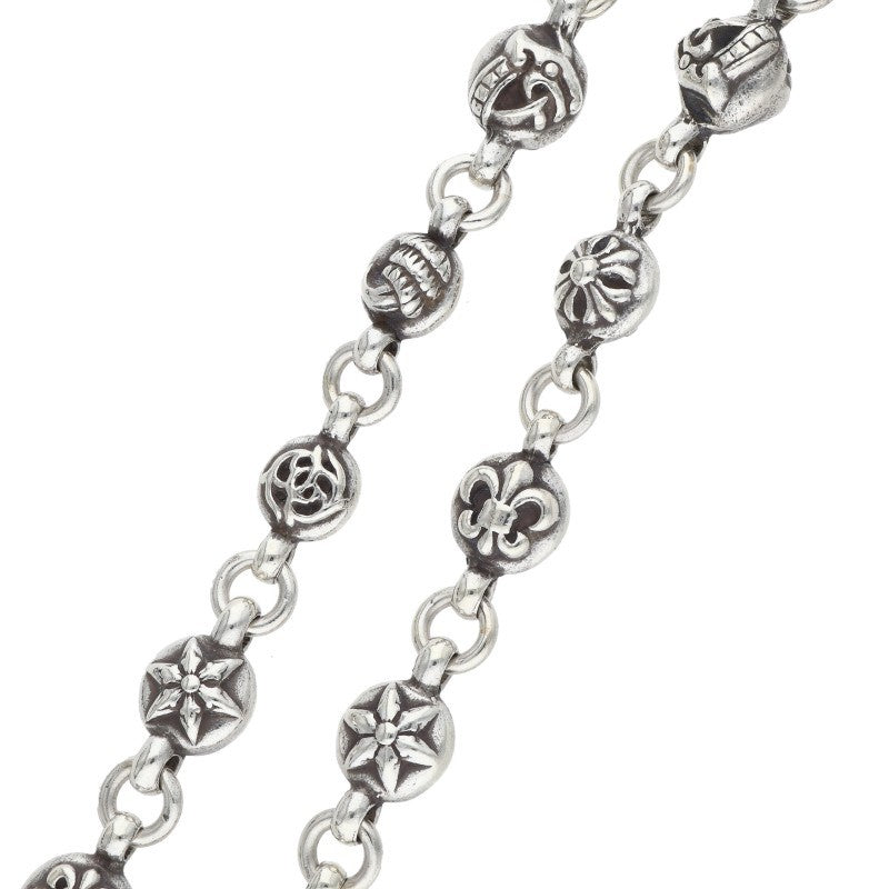 Chrome Hearts 1 Clip Short #1 Multi Ball Silver Wallet Chain