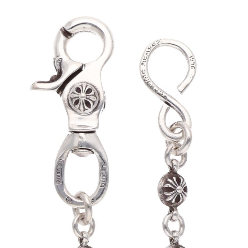 Chrome Hearts #2 Cross Ball 1 Clip Silver Wallet Chain