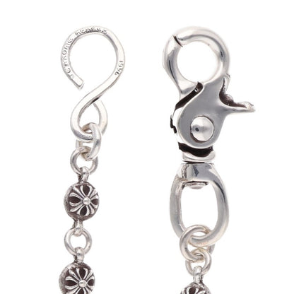 Chrome Hearts #2 Cross Ball 1 Clip Silver Wallet Chain