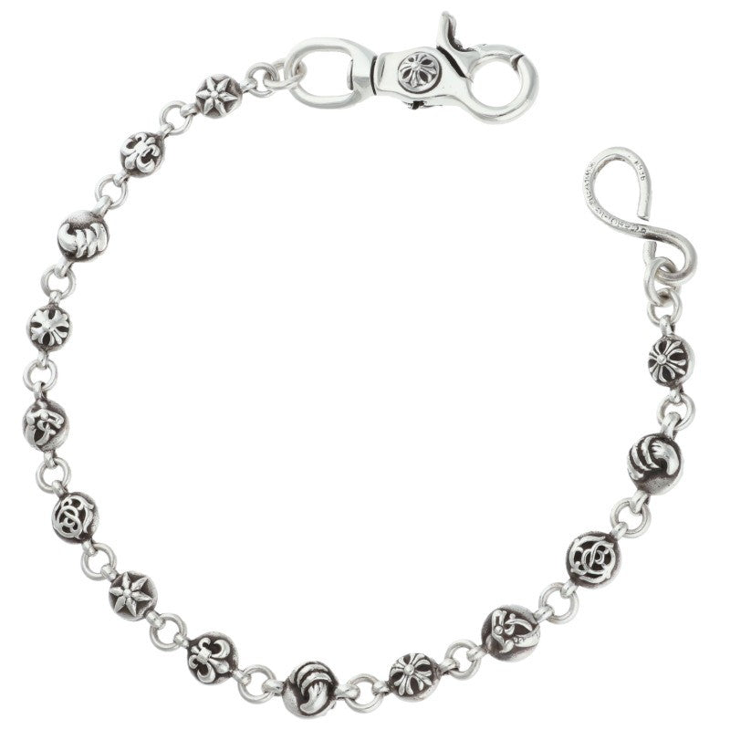 Chrome Hearts #2 Multi Ball 1-Clip Silver Wallet Chain