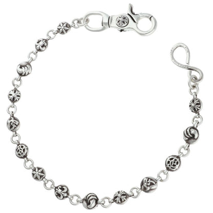 Chrome Hearts #2 Multi Ball 1-Clip Silver Wallet Chain