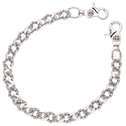 Chrome Hearts Fancy 2-Clip Long Silver Wallet Chain
