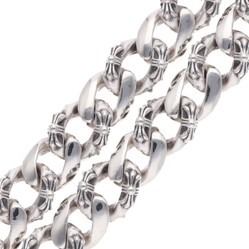 Chrome Hearts Fancy 2-Clip Long Silver Wallet Chain