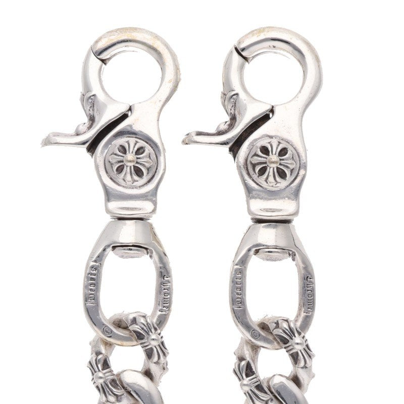 Chrome Hearts Fancy 2-Clip Long Silver Wallet Chain
