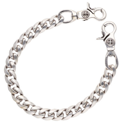 Chrome Hearts Classic 2-Clip Silver Wallet Chain