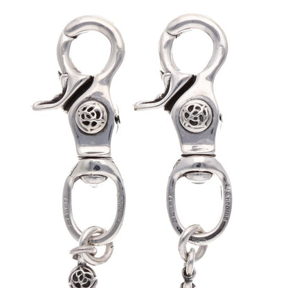 Chrome Hearts 925 Silver #1 Floral Ball 2-Clip Wallet Chain