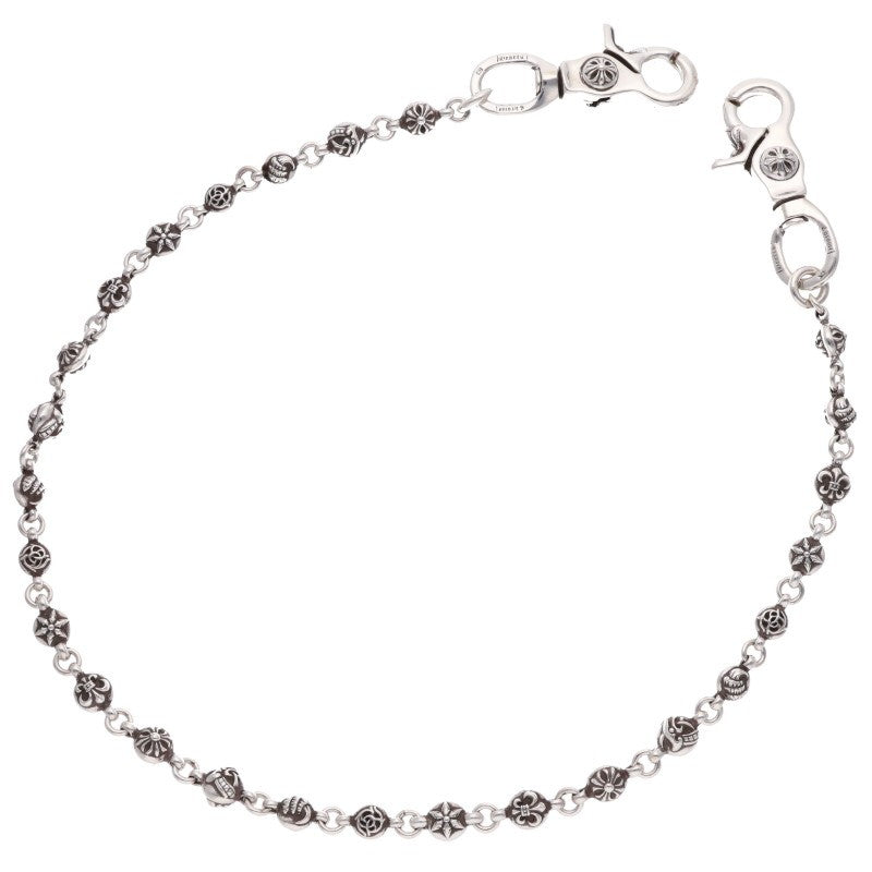 Chrome Hearts 925 Silver #1 Multi Ball 2-Clip Wallet Chain