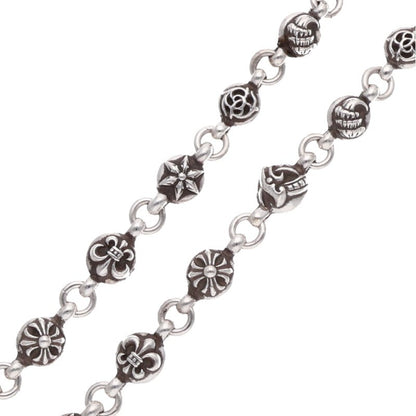 Chrome Hearts 925 Silver #1 Multi Ball 2-Clip Wallet Chain