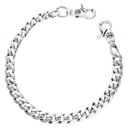Chrome Hearts 2-Clip Long Classic Silver Wallet Chain