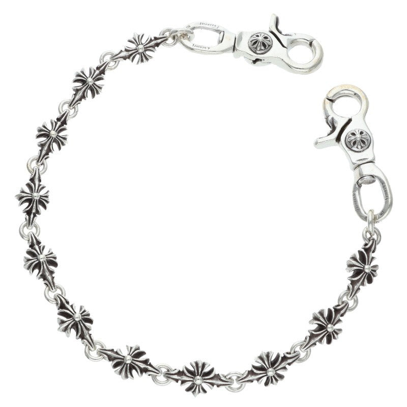 Chrome Hearts 925 Silver CH Plus 2-Clip Wallet Chain