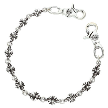 Chrome Hearts 925 Silver CH Plus 2-Clip Wallet Chain