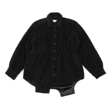 Maison Margiela Oversized Fleece Shirt Black Size 40