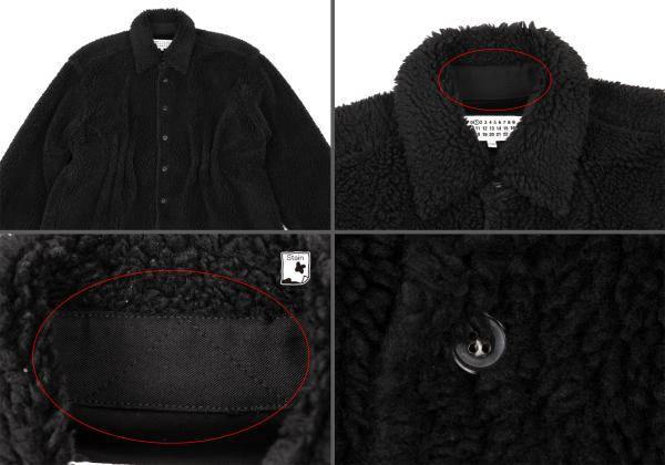 Maison Margiela Oversized Fleece Shirt Black Size 40