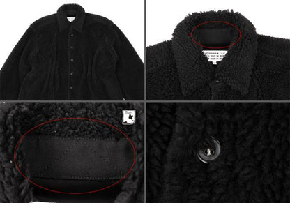 Maison Margiela Oversized Fleece Shirt Black Size 40