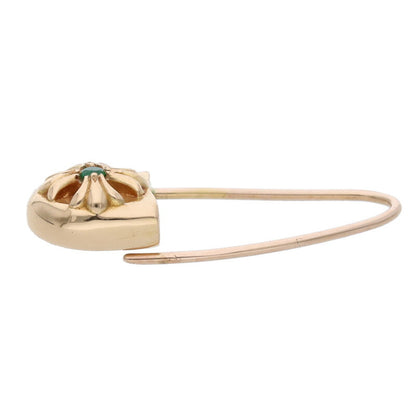 Chrome Hearts 22K 1 Emerald Safety Pin Earring Size ONE SIZE