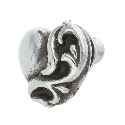 Chrome Hearts Silver Heart Stud Single Earring Size ONE SIZE