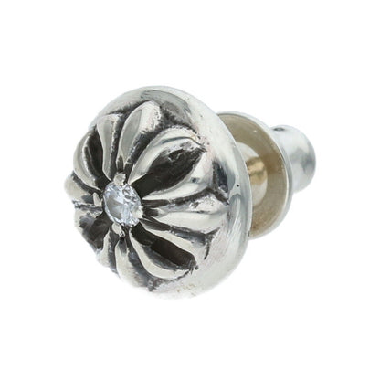 Chrome Hearts Silver Cross Ball Stud 1-Diamond Size Multi