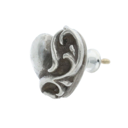 Chrome Hearts Silver Heart Stud Single Earring Size ONE SIZE