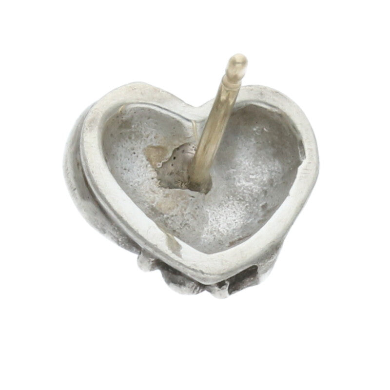 Chrome Hearts Silver Heart Stud Single Earring Size ONE SIZE