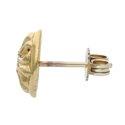 Chrome Hearts 22K Cross Ball Stud 1 Diamond YG Size ONE SIZE