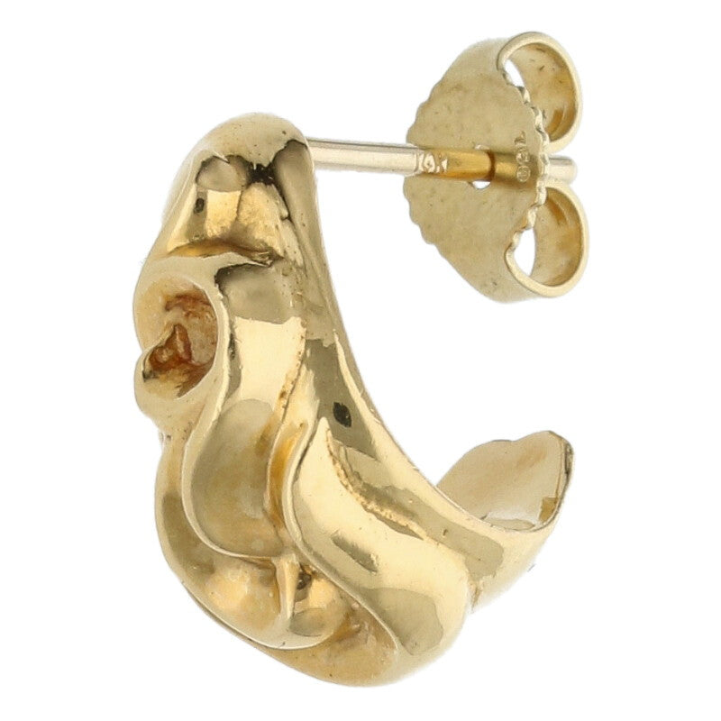 Chrome Hearts 22K Carved Teardrop YG Earring Size ONE SIZE
