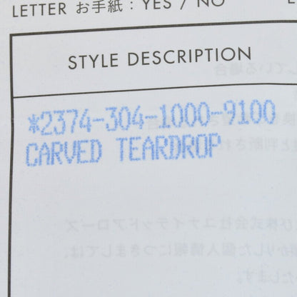 Chrome Hearts 22K Carved Teardrop YG Earring Size ONE SIZE
