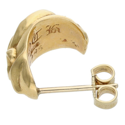 Chrome Hearts 22K Carved Teardrop YG Earring Size ONE Yellow