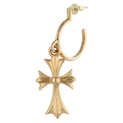Chrome Hearts 22K TINY CH CROSS Gold Earring Size ONE SIZE