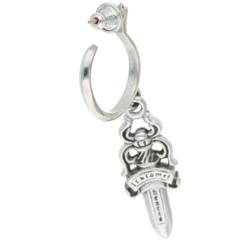 Chrome Hearts #5 DAGGER Hoop Silver Earring Size ONE SIZE