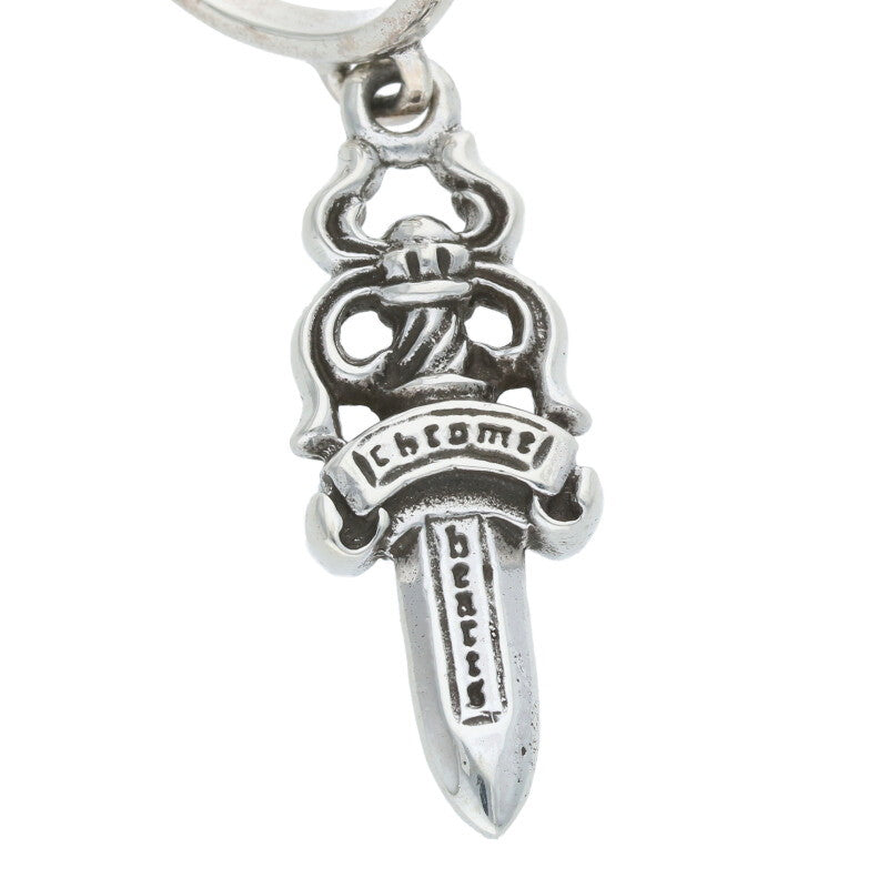 Chrome Hearts #5 DAGGER Hoop Silver Earring Size ONE SIZE