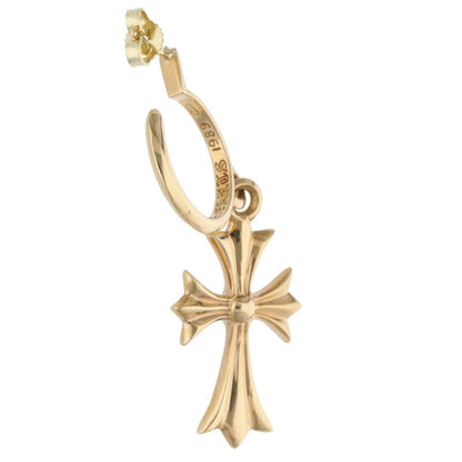 Chrome Hearts 22K TINY CH CROSS Gold Earring Size ONE Yellow