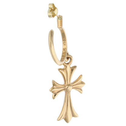 Chrome Hearts 22K TINY CH CROSS Gold Earring Size ONE SIZE