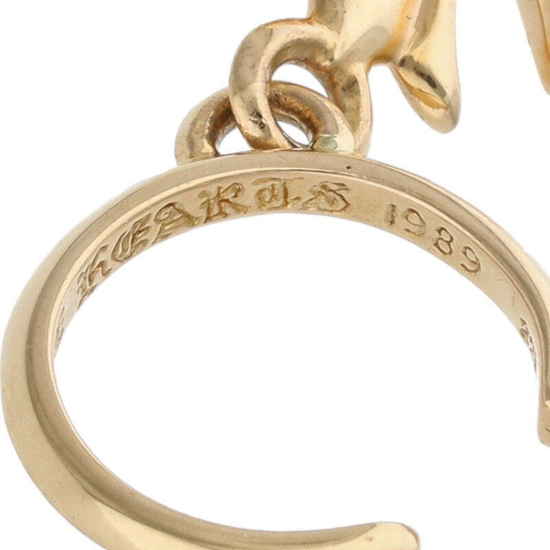 Chrome Hearts 22K TINY CH CROSS Gold Earring Size ONE SIZE