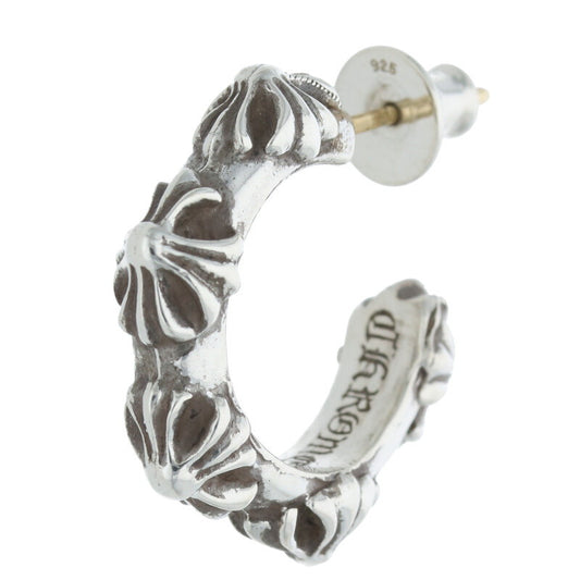 Chrome Hearts HOOP CROSS SML Silver Earring Size ONE SIZE