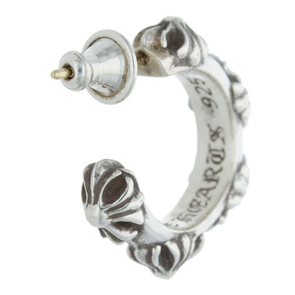 Chrome Hearts HOOP CROSS SML Silver Earring Size ONE SIZE