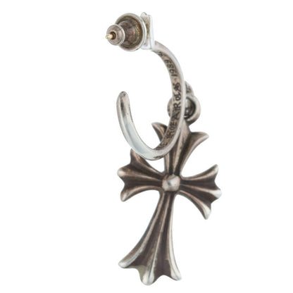 Chrome Hearts TINY CH CROSS Hoop Silver Size ONE SIZE