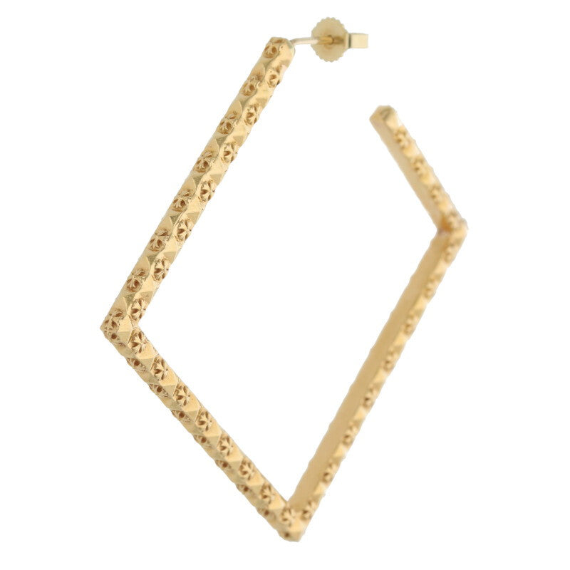 Chrome Hearts Square Pyramid 22K Gold Earring Size ONE SIZE