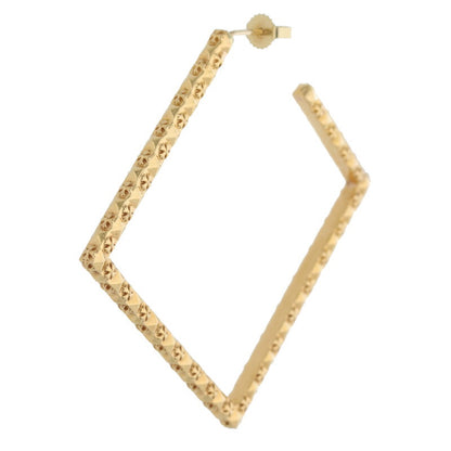 Chrome Hearts Square Pyramid 22K Gold Earring Size ONE SIZE