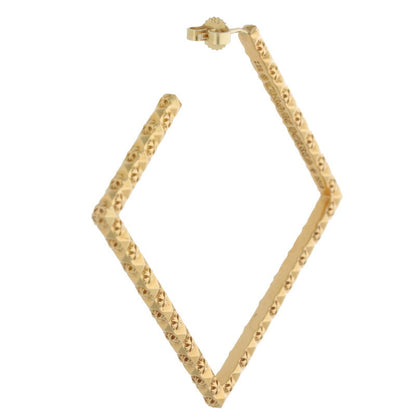 Chrome Hearts Square Pyramid 22K Gold Earring Size ONE SIZE