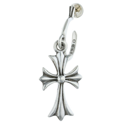 Chrome Hearts Tiny CH Cross Hoop Silver Size ONE SIZE
