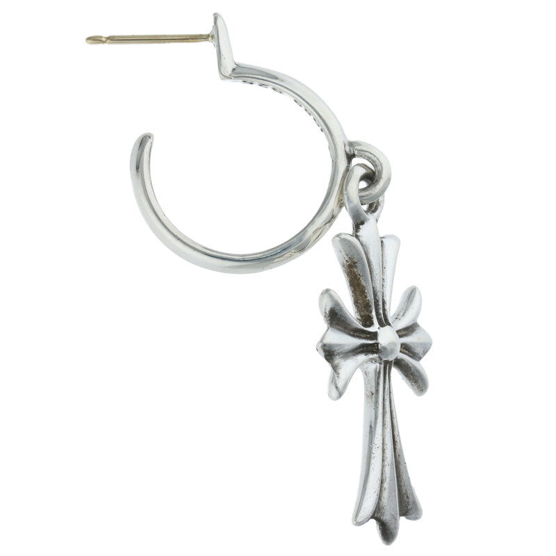 Chrome Hearts Tiny CH Cross Hoop Silver Size ONE SIZE