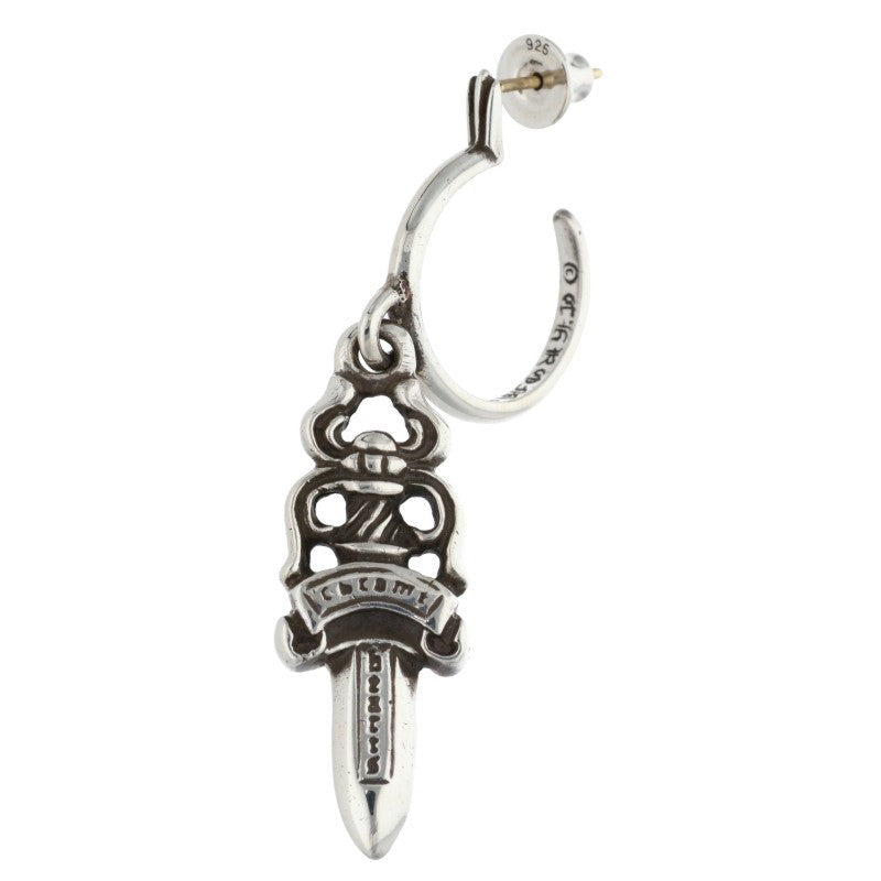 Chrome Hearts #5 Dagger Hoop Silver Earring Size ONE SIZE