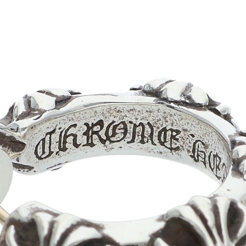 Chrome Hearts Cross Band Hoop Silver Earring Size ONE SIZE